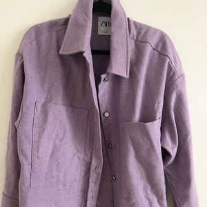 Zara women’s purple shacket , large